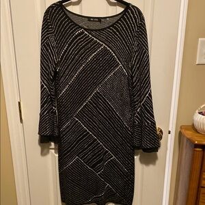 Nic and Zoe Black and White Women's Knit Dress Size Small